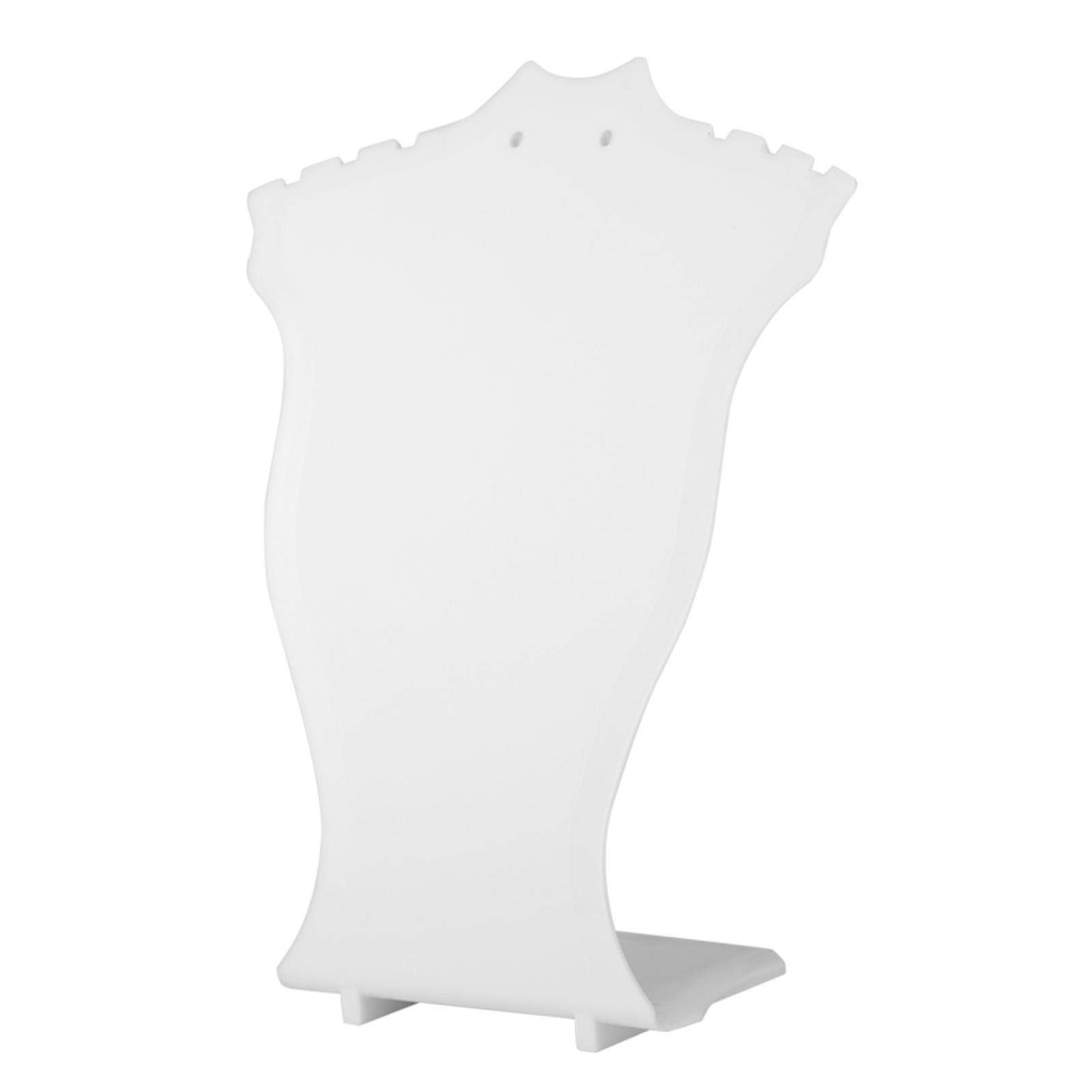 Necklace Display Stand Mannequin Bust Store Display Stand Presentation of Jewelry Not Easy to Deform Necklace Easel Jewelry Organizer Displays Stand with Reinforced Bracket(white)
