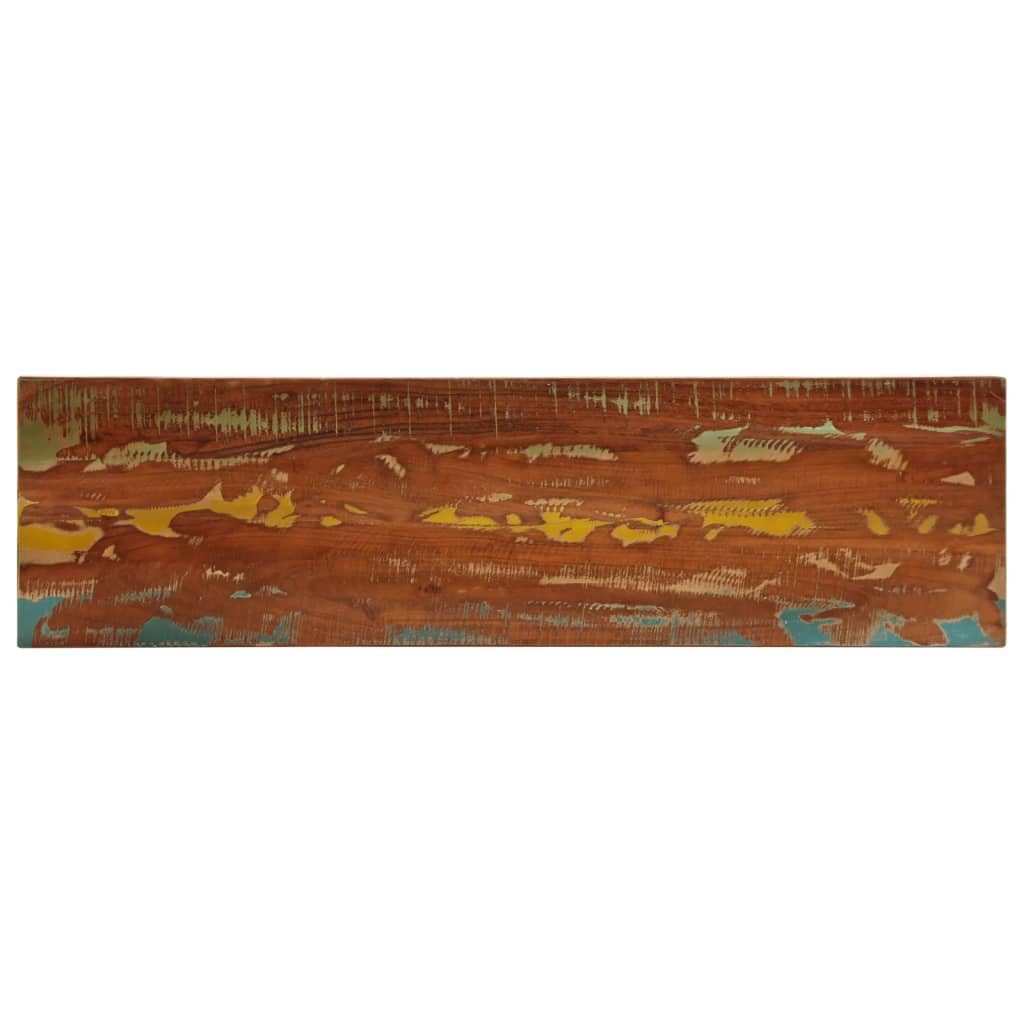 Tablero de mesa de madera maciza, rectangular, madera vieja, 110 x 20 x 3,8 cm, reemplazable, rústico, hecho a mano, de madera maciza única para comedor, hogar o negocios