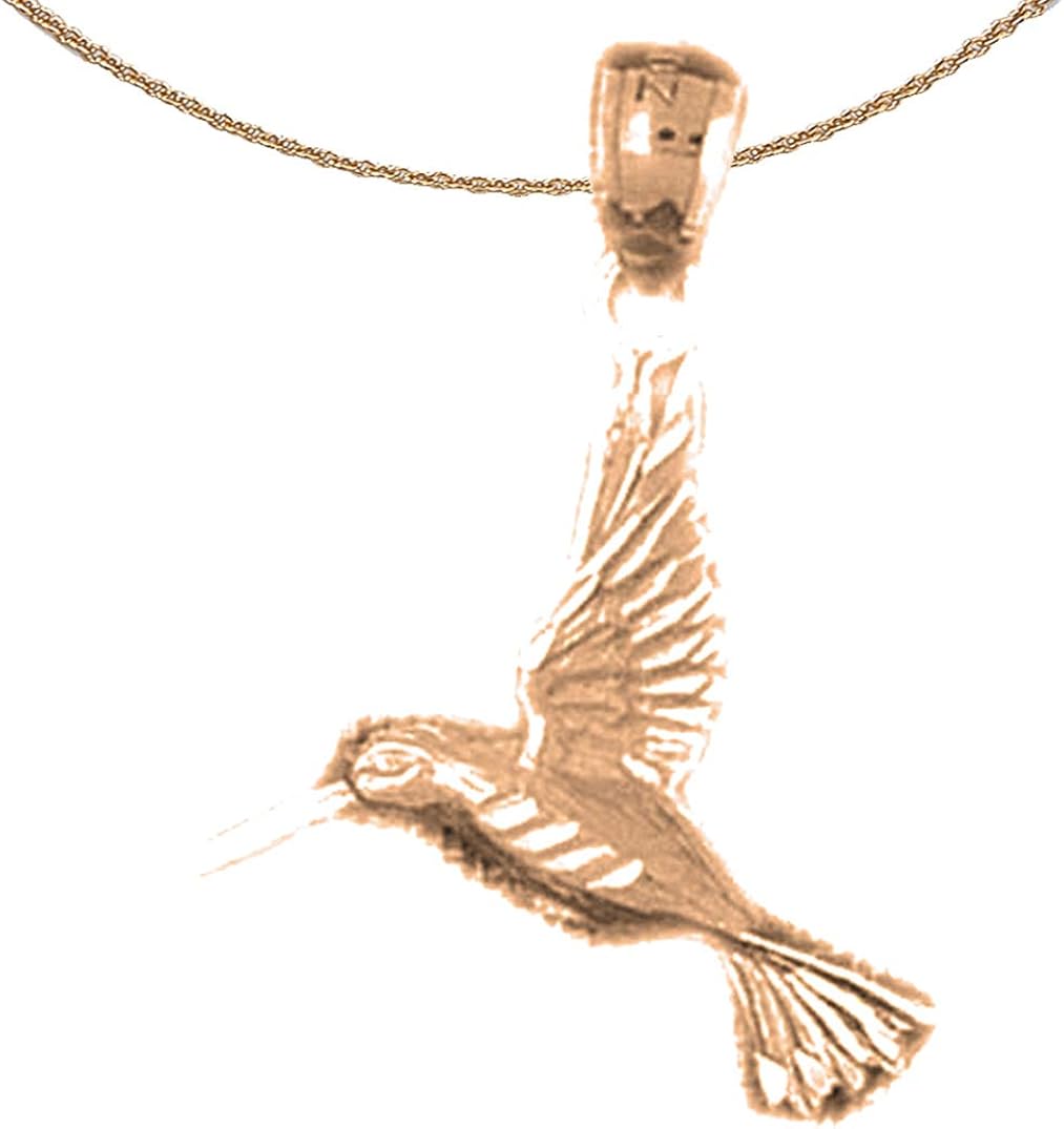 Rose gold hummingbird necklace Clearance