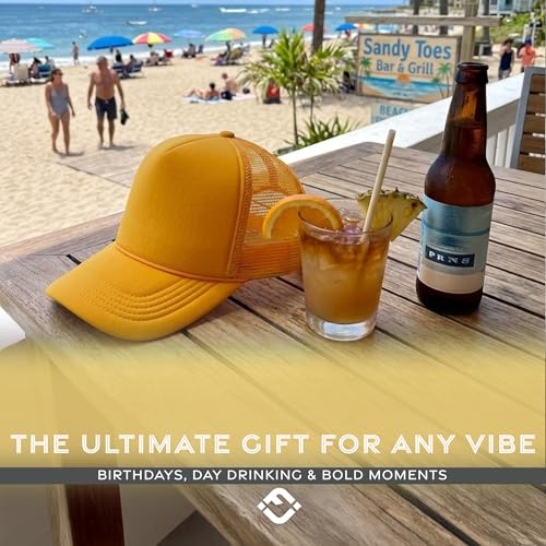 Image of Funky Junque Blank Mesh Foam Lightweight Snapback Trucker Hat | Lightweight Foam Trucker Hat with Breathable Mesh Back, Golf Beach and Street Style, Trendy Trucker Hats for Men