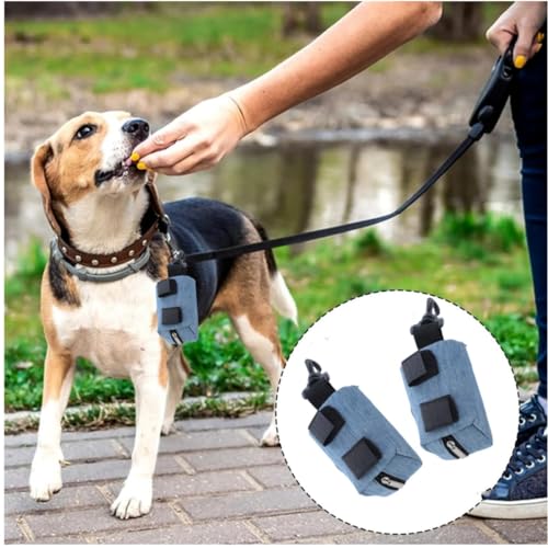 Kotbeutelspender für Hunde,2 Stück tragbare Hundekotbeutel-Halter,Pet Waste Rubbish Poop Bag Halter,Hundekotbeutel-Spender,Pet Poop Tasche Halter mit Reißverschluss,10 X 5 X 5 cm
