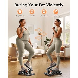 Niceday Steppers for Exercise, Mini Stair Stepper with Resistance Bands at Home Workout Equipment with 300LBS Loading Capacity, Hydraulic Fitness Stepper with LCD Monitor Niceday Steppers for Exercise Mini Stair Stepper with Resistance Bands at Home Workout Equipment with 300LBS Loading Capacity Hydraulic Fitness Stepper with LCD Monitor