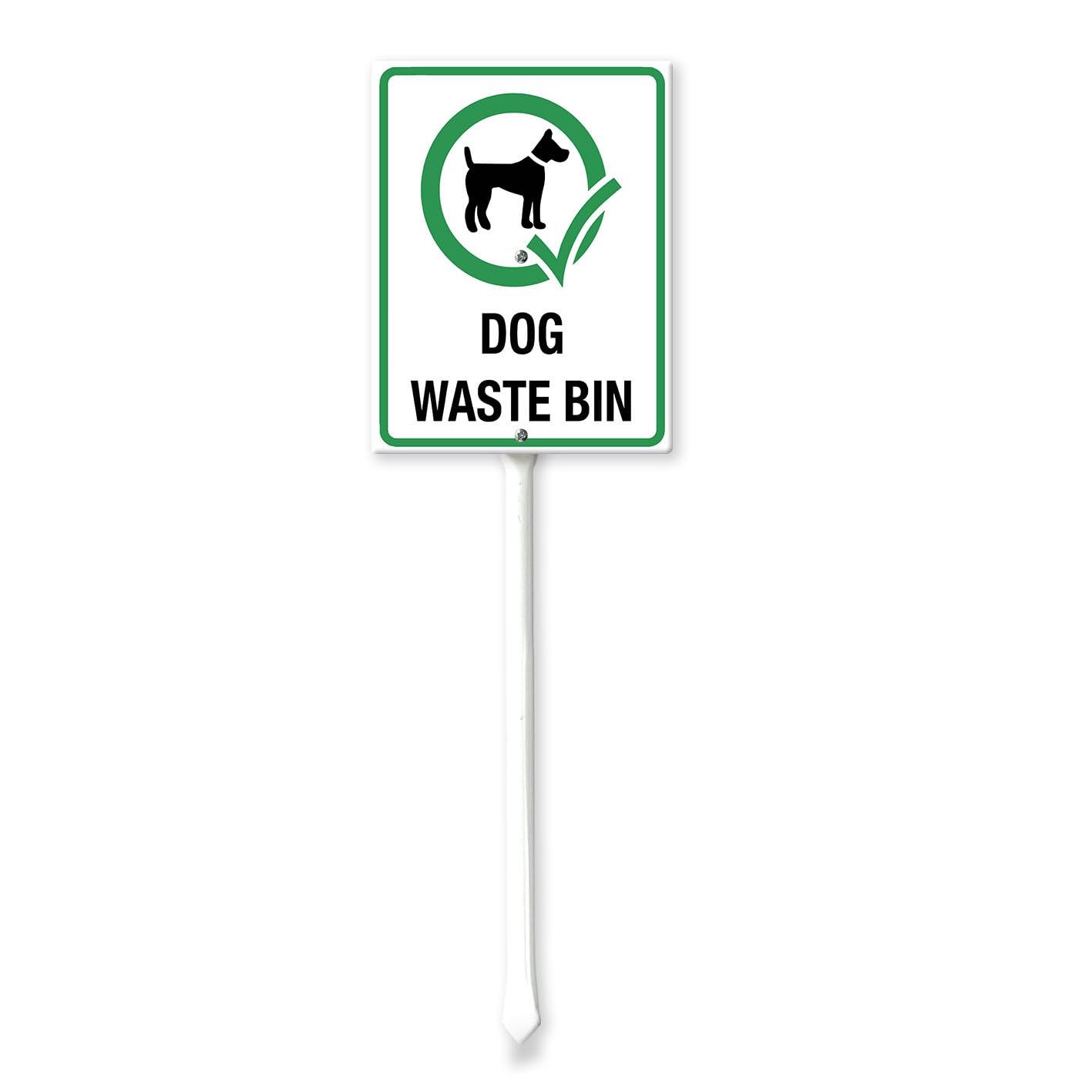 Soliyoahee Dog Waste Bin Yard Sign with Stake 17.5x22cm Sturdy Aluminum Yard Sign Outdoor Decor Signs Lawn Sign Fade Resistant Rustproof Lawn Decoration for Outdoor Use