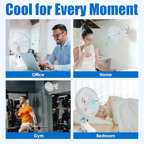 Ventilador portátil recargable TeqHome para un ambiente fresco en la oficina o el hogar 8