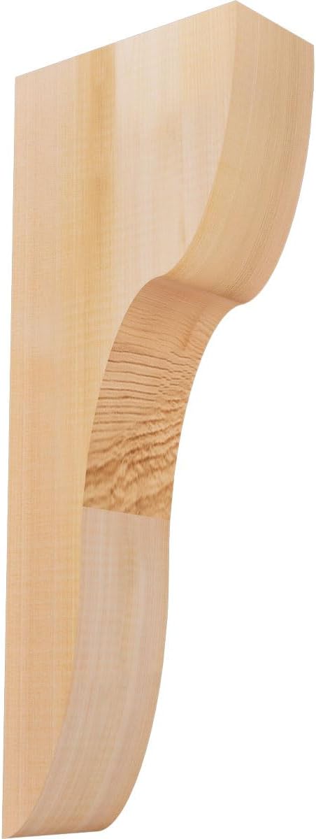 Ekena Millwork COR04X12X20CAR00SWR 3 1/2"W x 12"D x 20"H Carmel Smooth Corbel, Western Red Cedar