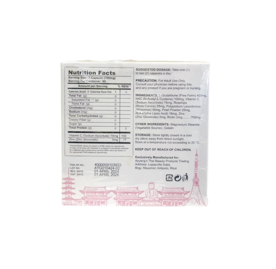 Tokyo Glutathione, 60 Capsule — Amazon image 6