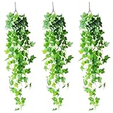 ARSYCHLL 3 Pack Artificial Hanging Plants, Fake Plants for Indoor Outdoor Decor