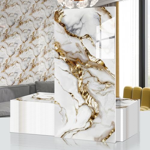DULEIXUFHEE Marble Peel and Stick Backsplash 23.6 x11.8 in 40PCS