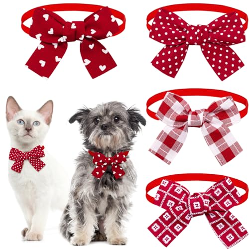 JEYORZY 4 pcs Fliege für Hunde und Katzen, Haustiere Fliege Hochzeit Fliege, Hund Hochzeit Formeller Hunde Hochzeits Bandana Halsband, Für Kleine Hunde Verstellbares Hochzeits Für Haustierhunde Party
