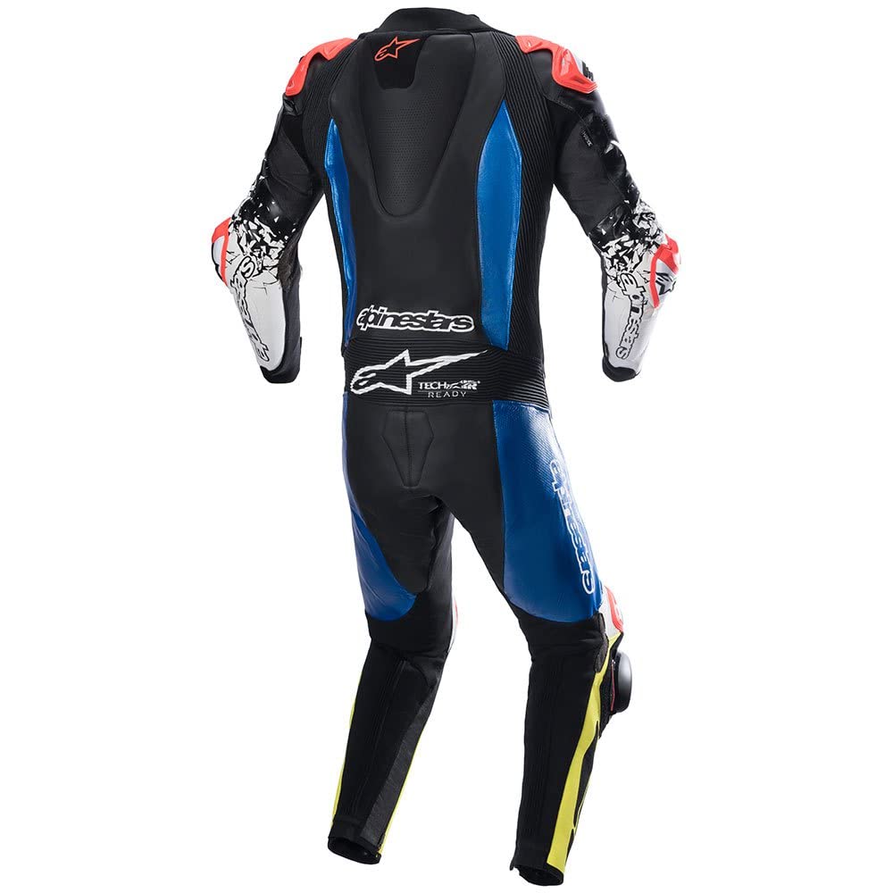 Alpinestars GP Tech v4 One-Piece Leather Suit (Tech Air Compatible) (48) (BLACK/BLUE/YELLOW)