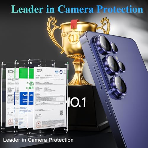 Image of YWXTW Camera Lens Protector for Samsung Galaxy S26 Ultra, [5X Stronger] Individual Metal Ring Tempered Glass Camera Cover for Galaxy S26 Ultra Accessories, Anti-Scratch, 1 Set
