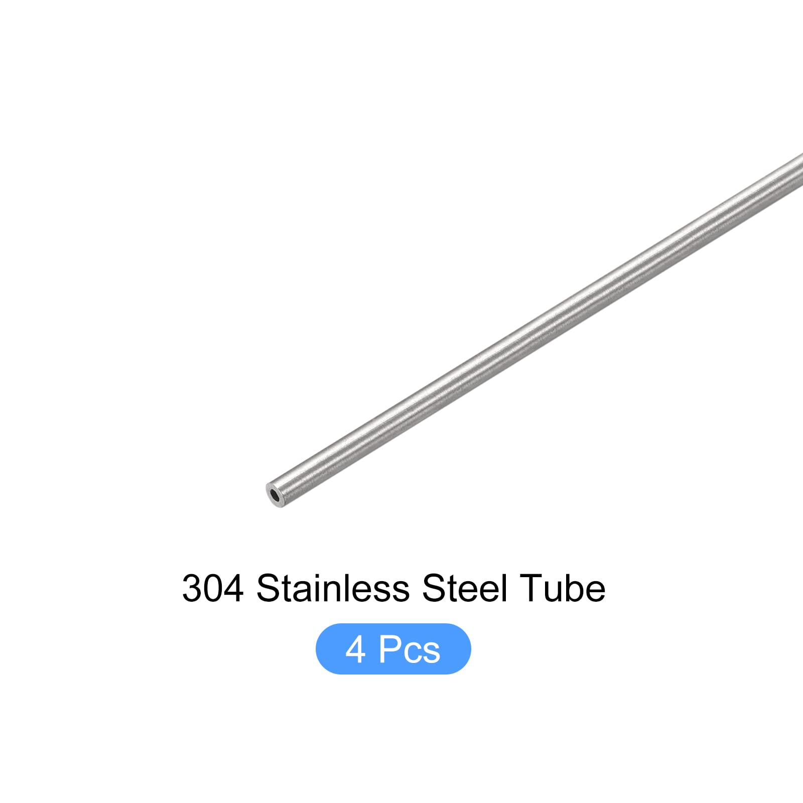 LAVMHAB Lot De 4 Tubes En Acier Inoxydable 304 De 300 Mm De Long, 9 Mm