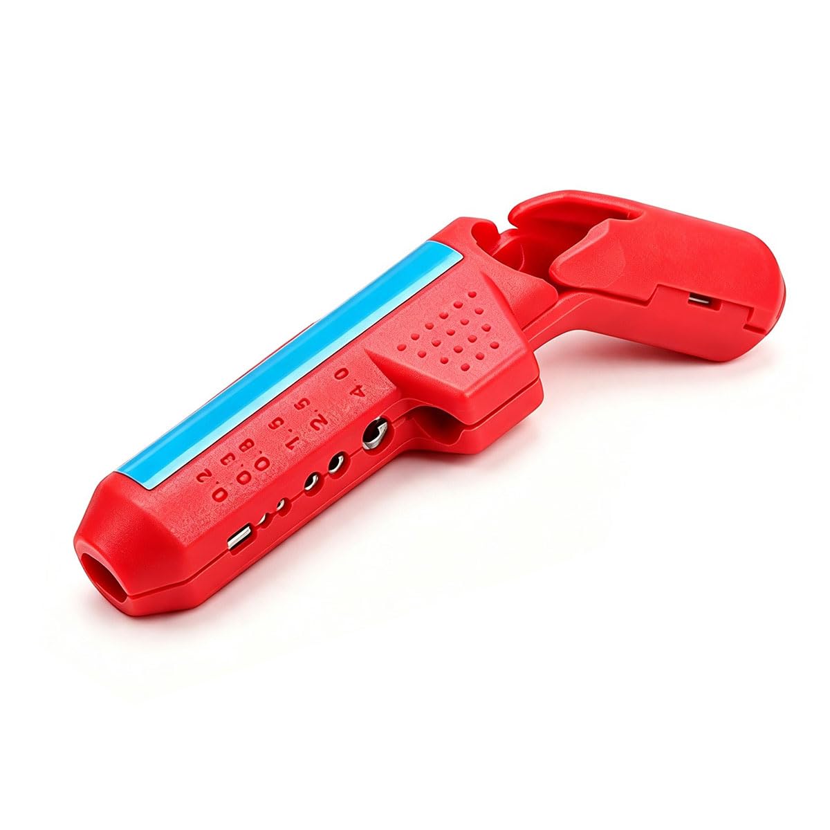 Wire Strippers Electrical, Cable Stripper Tool, Blue/Red Non-Slip Grip, Compact Wire Stripper