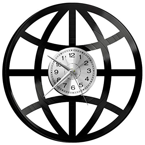 Horloge murale globe en vinyle pour décorer un espace sans bruit - 3