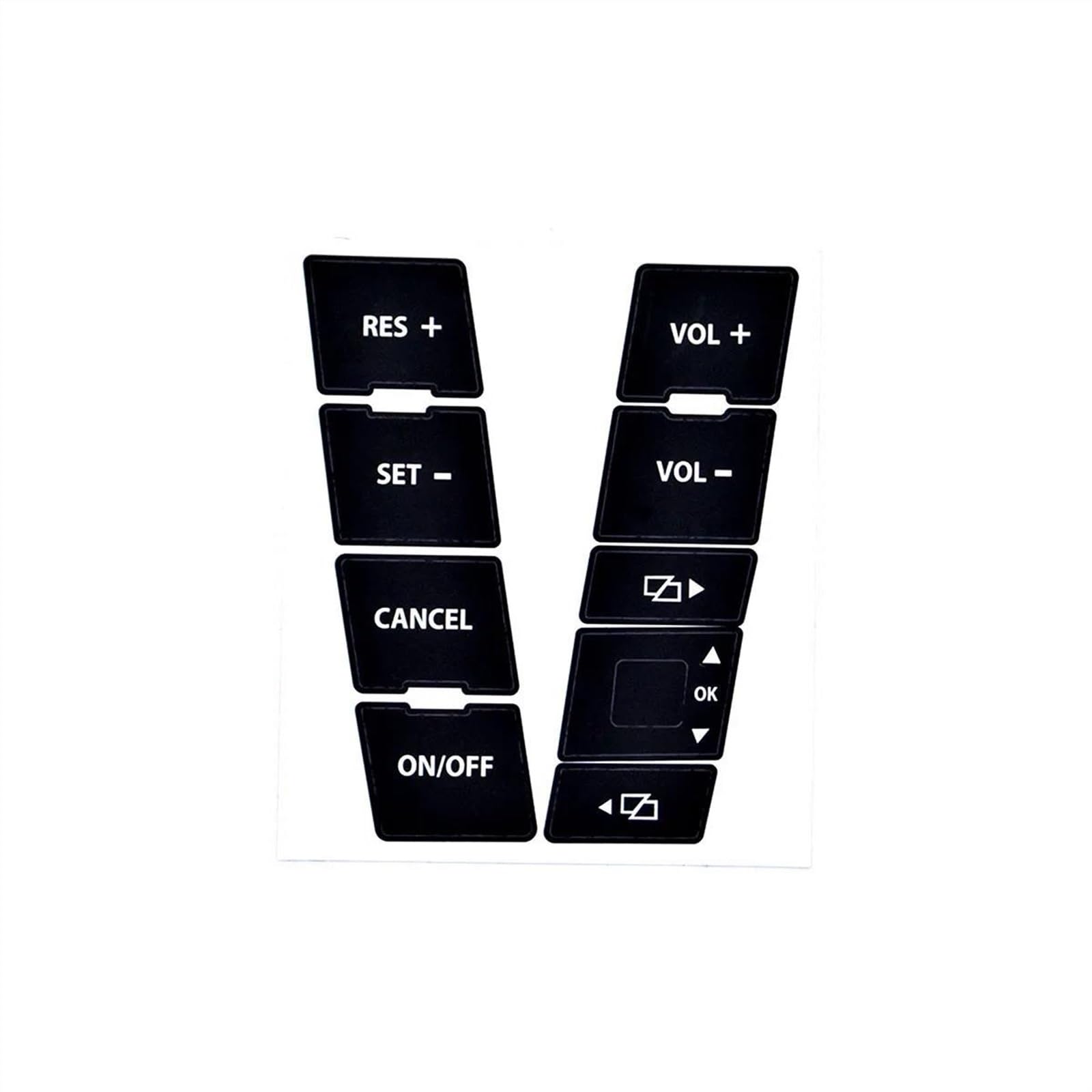 Car Switch Cover Compatible with Vw for Touareg 2004-2009 Car Steering Wheel Windows Headlight Climate Switch Worn Button Stickers(2)