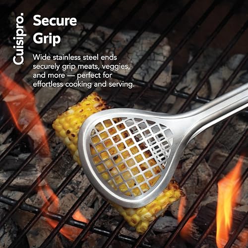 Cuisipro Stainless Steel Wide Grill/Fry Tongs, 12-Inch - image 2