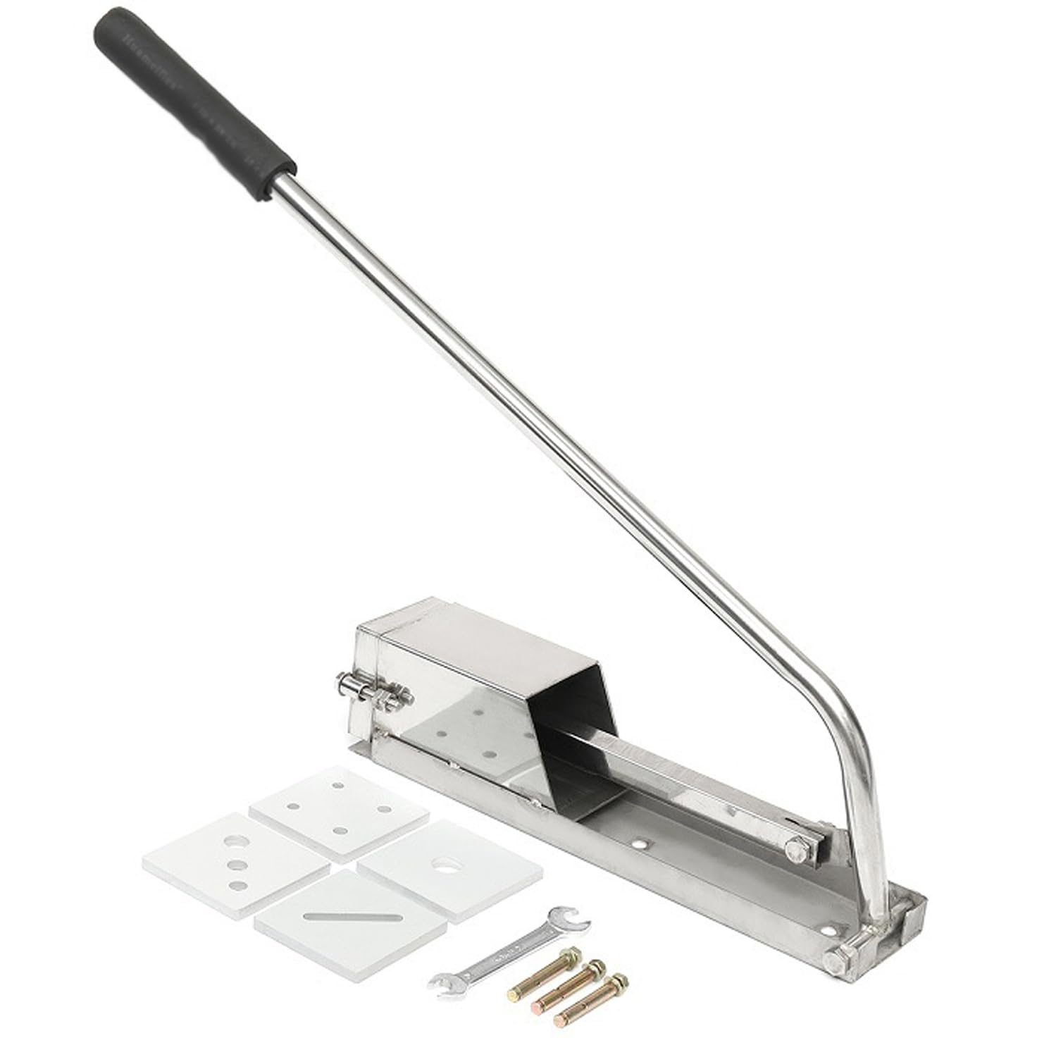 Extrusora de arcilla de acero inoxidable con soporte de pared, herramienta de pasta de azúcar y arcilla polimérica para cerámica, modelado y manualidades