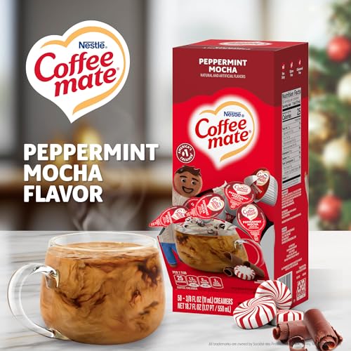 Coffee mate Peppermint Mocha Creamer, Liquid Singles, 50/Box - image 5
