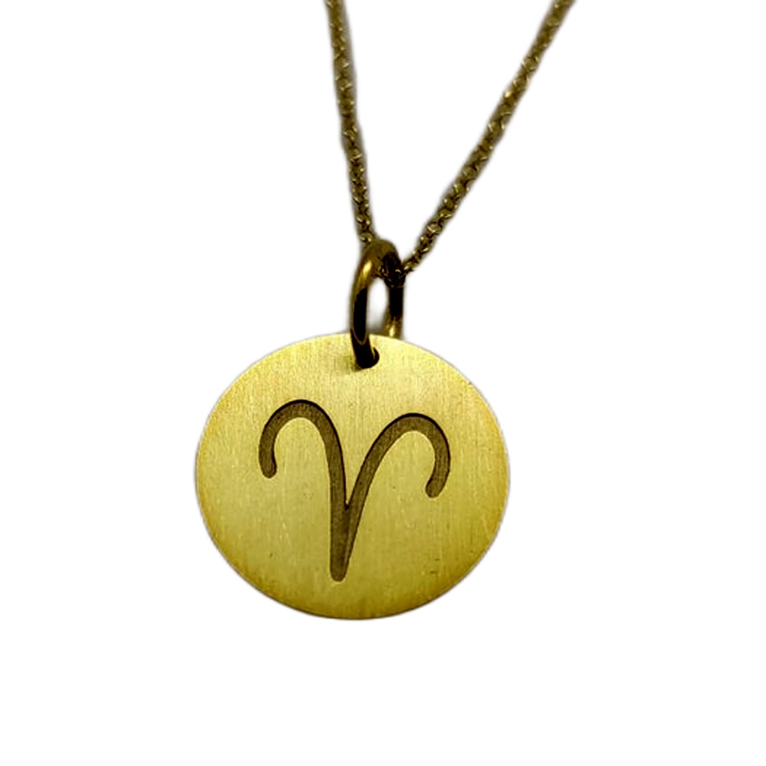 LKBEADS 925 Sterling Silber Luxus Anhänger 25mm, ohne Kette, Widder Minimal, Sternzeichen, Charm, Graviert, Abschluss, Zierlich, vergoldeter handgefertigter Schmuck|LK_OPC_00939