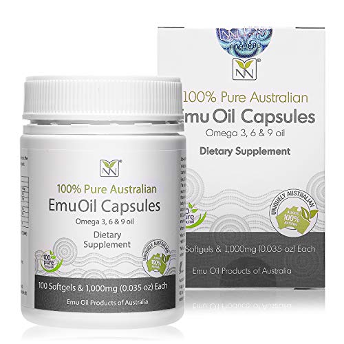 Y-Not Natural - 100% Pure Emu Oil Capsules 1000Mg (100 Caps) | Pharmaceutical Grade Dietary Supplement For Heart Health, Joint Support, Metabolism & Hair Growth | Omegas 3, 6 & 9 With Vitamin K2 & Cla #TOP27