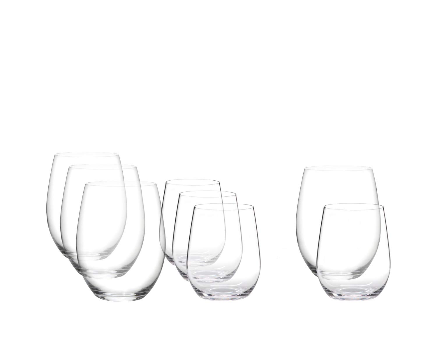 Riedel O Mixed Cabernet/Viognier Tumbler Set Of 6 Plus 2 Bonus Glasses