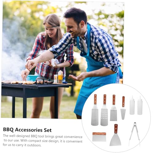 Set de utensilios BBQ de acero inoxidable NUOBESTY miniatura 7