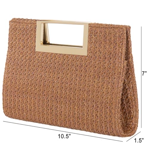 Image of Top Handle Straw Clutch