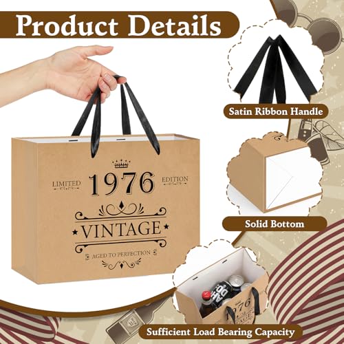 Woosytoo Bolsa de regalo clásica 50 envoltorios ideales para aniversarios, bodas y bautizos 2