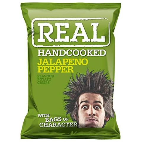 Real Crisps Hand Cooked Jalapeno Pepper Flavour 24 x 35g Cover