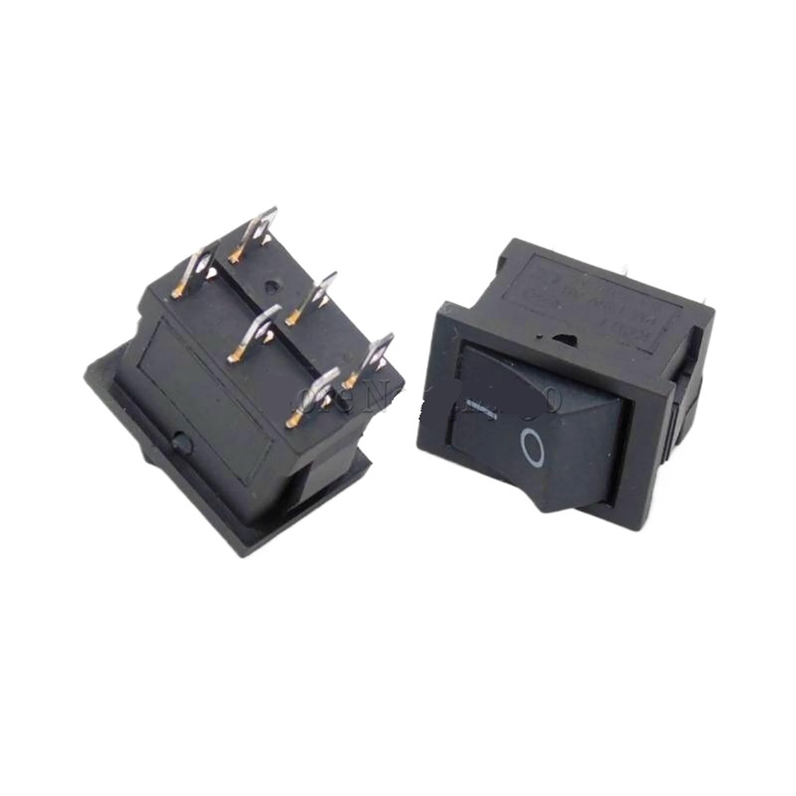 10 interruptores pulsadores de 15 mm x 21 mm, 6 Pines, 6 A, 250 V, 10 A, 125 V, Interruptor basculante de Encendido/Apagado de 15 x 21 mm.