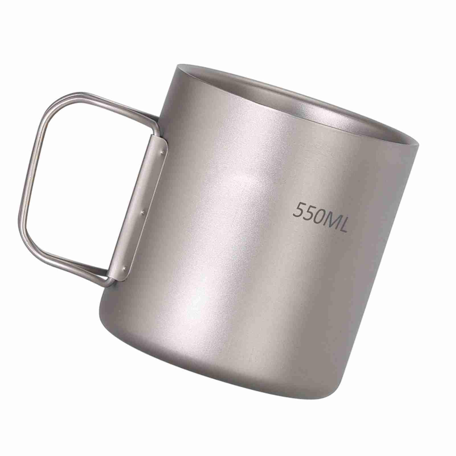 NYSUZHOUJI Double Wall Water Cup Coffee Mug for Outdoor Camping Hiking Picnic, 550ml (550ml)