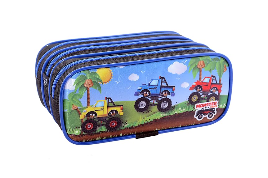 Estojo Escolar Triplo Truck Kids Estojos Kids