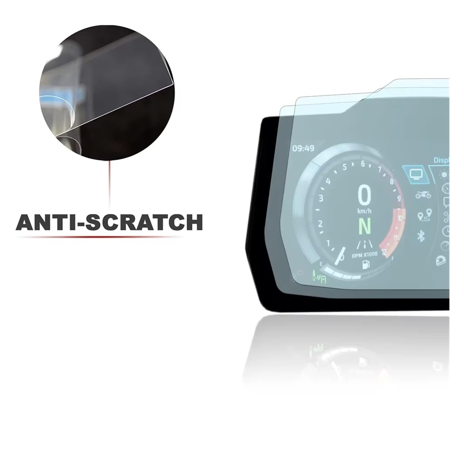 Cruscotto Pellicola Protettiva Per Tiger 1200 Per GT Per PRO 2022 2023 2024 Moto Cruscotto Pellicola Protettiva PPF Anti Scratch Glare Cluster(2 SETS)