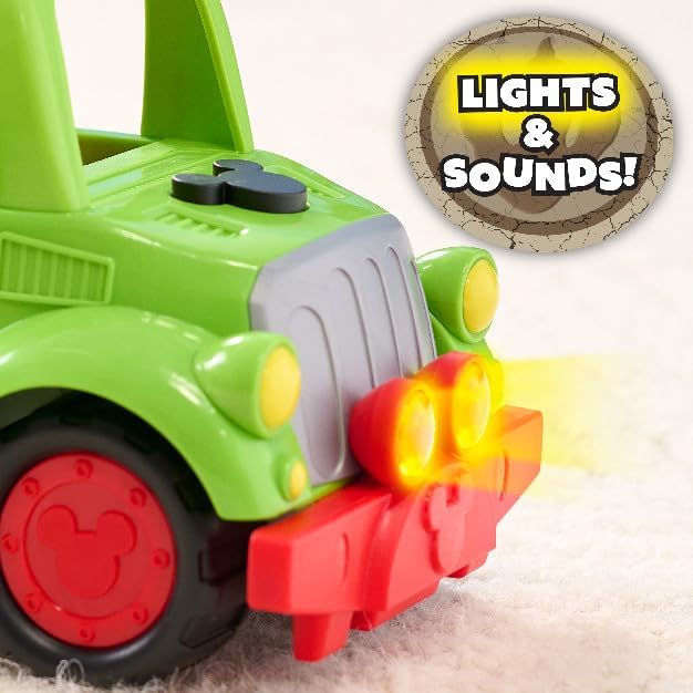 Miniatura 2 de MICKEY Disney Junior Mouse Funhouse Dino Safari Rover - Juego de figuras con 16 piezas y vehículo, juguetes con licencia oficial para niños a partir