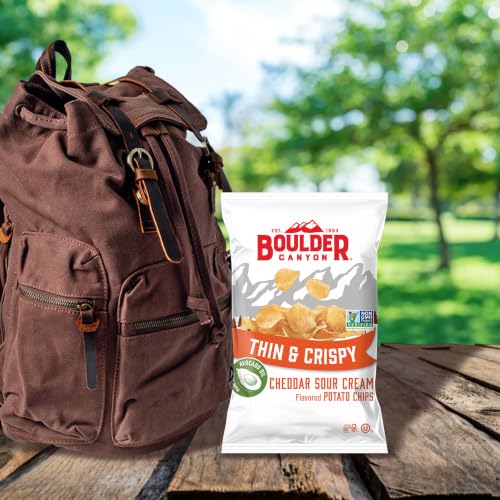 Image of Boulder Canyon Thin & Crispy Cheddar Sour Cream Potato Chips, 6 OZ