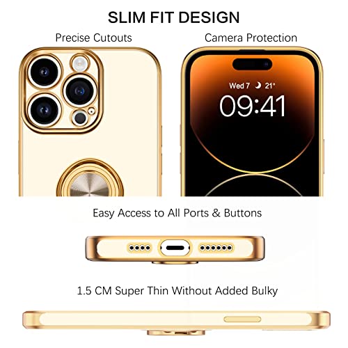 Coque iPhone 14 Pro Max blanche protection silicone mince support voiture