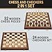 2 in 1 Magnetic Chess Set & Checkers Board Game, 15