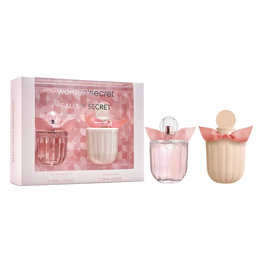 Women'secret Eau My Secret Estuche Regalo Perfumes de Mujer Pack de 2 Piezas Eau de Toilette 100ml con Vaporizador y Body Lotion 200ml Set Fragancia Femenina, Oriental y Floral Colonia Mujer