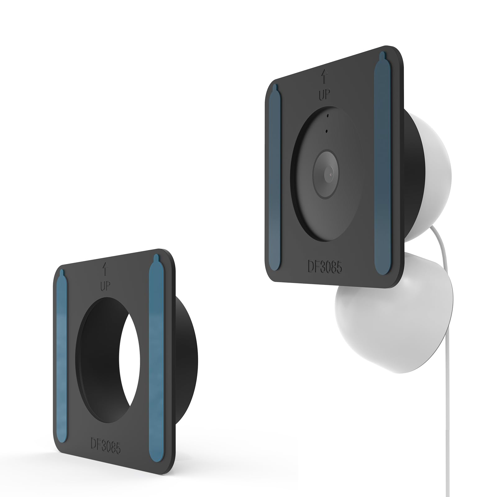 Adhesive Window Mount Bracket for Google Nest Cam Indoor(Wired)-2nd Gen Camera, No Screws Self-Adhesive Easy Installation Glass Window Mounting (1-Pack，Black)