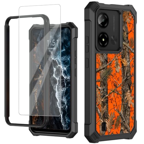 YCWLXFLC for Cloud Mobile Stratus C8 Prime Case, Orange Forest Camo