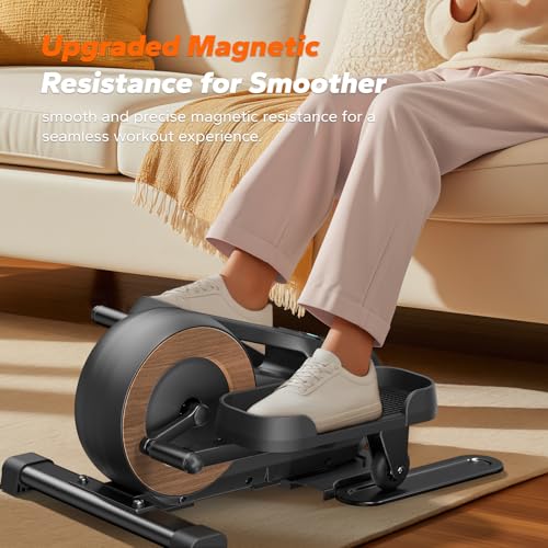 MERACH Under Desk Elliptical Machine for Home, Electric Elliptical Machine for Seniors with 12 Adjustable Speed, Quiet & Portable Seated Pedal Exerciser with Remote Control & Non-Slip Pad - Image 3