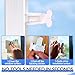 4 Pack Sliding Door Lock for Child & Pet Safety, No Tools Installation, Adhesive Security Locks for Glass Doors, Windows & Closets, Baby Proofing, White
