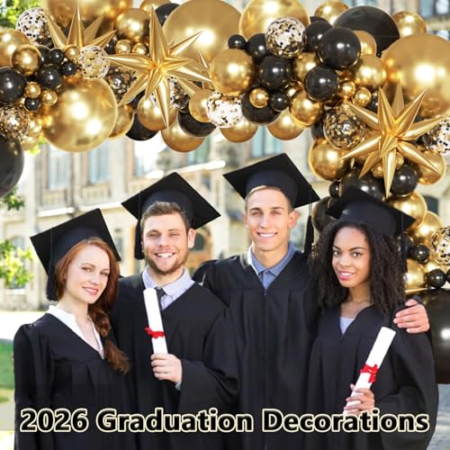 Black and Gold Balloon Arch Kit, Black and Gold Party Decorations for Birthday Bachelorette Retirement Office Christmas 2026 New Years Eve Graduation Anniversary Party Decorations - Image 8