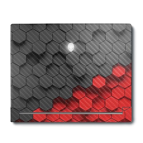 Image of MightySkins Carbon Fiber Skin Compatible with Alienware X16 R1 (2023) Full Wrap Kit - Two-Tone Hex | Protective, Durable Textured Carbon Fiber Finish | Easy to Apply & Change Styles | Made in The USA