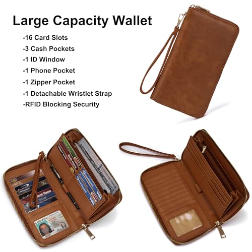 Image of Crossbody Bags for Women Large Hobo Purse Shoulder Handbag Wallet Set 2PCS | Soft PU Leather,Total 9 Pockets,Large Capacity,with a Spacious Functional Wallet,Detachable Shoulder Strap,Stylish Design