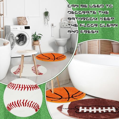 Tinideya 3 Pack Tapete Deportivo Suave Redondo Antideslizante miniatura 6
