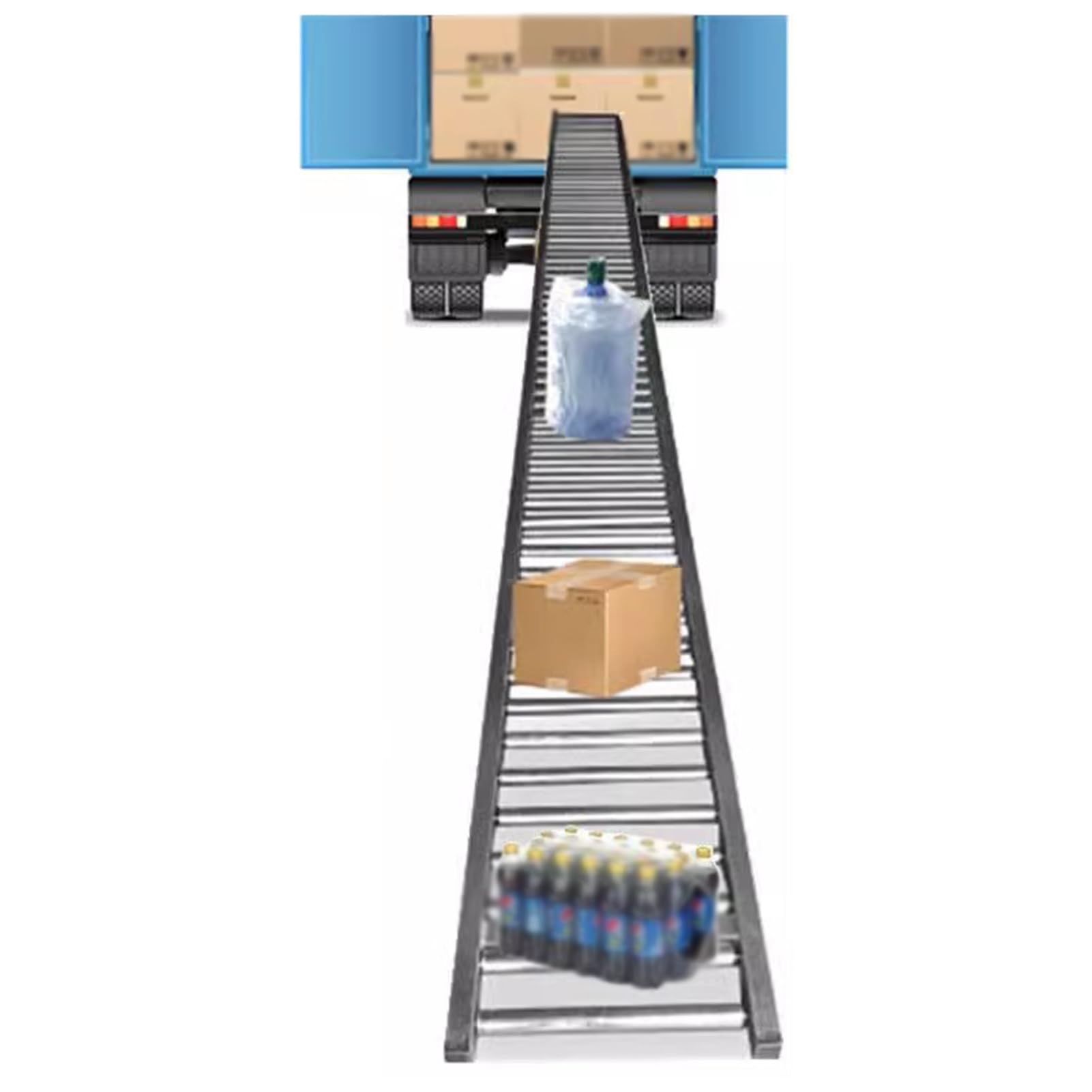 Industrielles Förderband aus Edelstahl, tragbares Rollenliefersystem mit Lastenrolle, Lager-Gleitriemenräder (50 x 200 cm) – robust, langlebig, effiziente Transportlösung