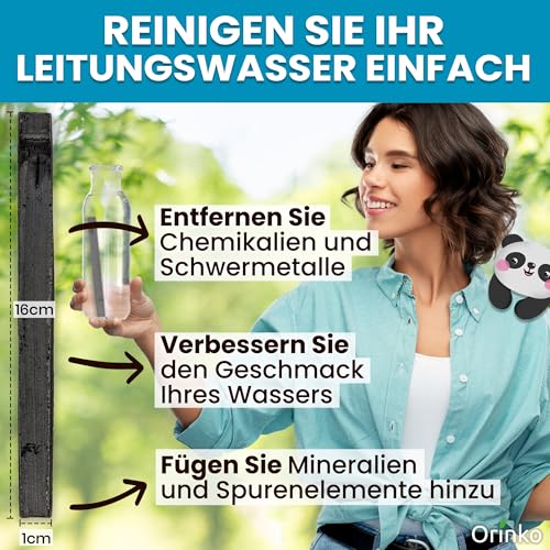 ORINKO® Aktivhole Takesumi Binchotan x6 - Japanische Aktivkohle für Trinkwasserfilterung - Nachhaltiger Kohlefilter für reines Wasser - Umweltfreundliche Kohle für natürlichen Genuss