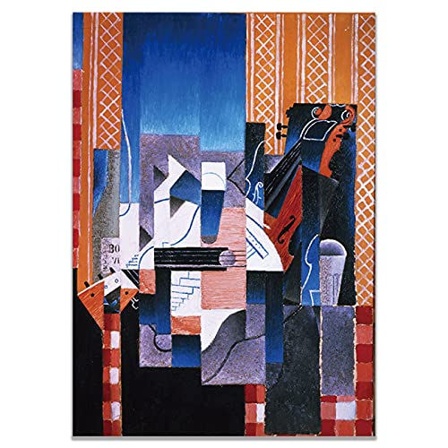 Violon abstrait Picasso peinture sur toile impression haute définition 70x100 - 4