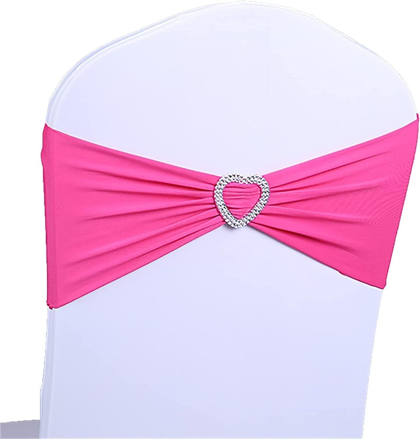 RZQVHBKXWGT chair sashes,Elastic Chair Bands Ties with Buckle Slider Covers Slipcovers,Red,10PCS (Color : Geel, Size 50PCS) Roze, 100PCS (Color Blu, 50PC(Rose Red,100PCS)
